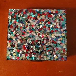 Vintage Lucite Confetti Cigarette Case 2-Sided